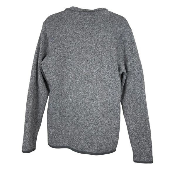 Barely Worn Zella Heather Gray Fleece Quarter Zip Long Sleeve Sweater - Medium - Picture 2 of 4